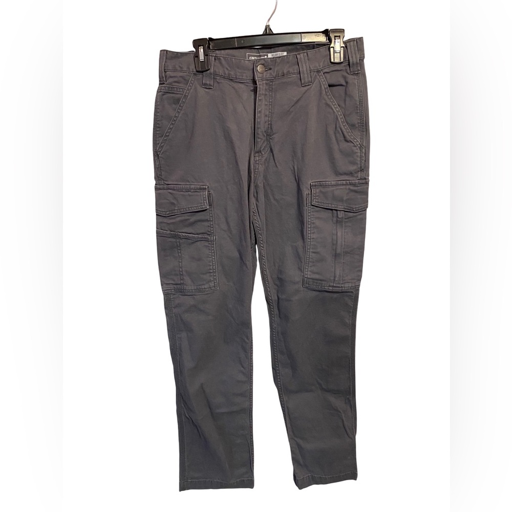 Carhartt Relaxed Fit Canvas Workwear Gray Cargo Pants Mens Size 32 X 32